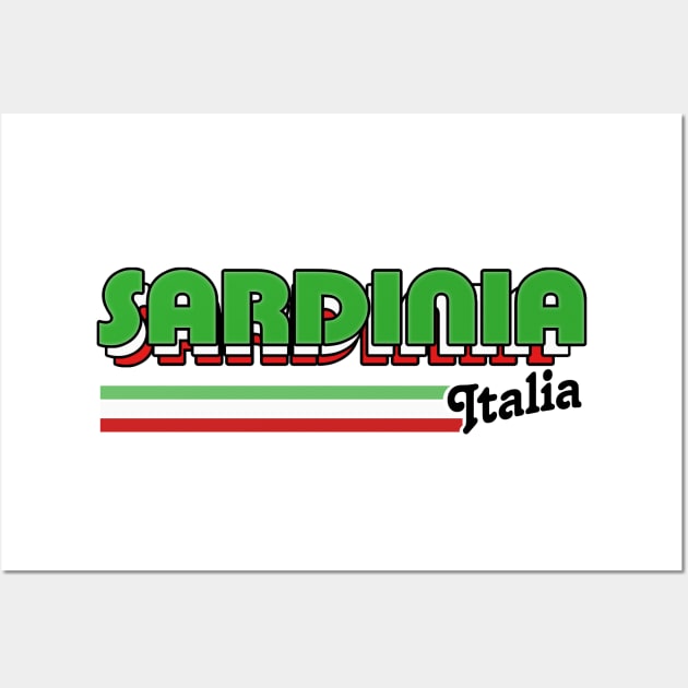 Sardinia // Original Retro Italia Region Design Wall Art by DankFutura